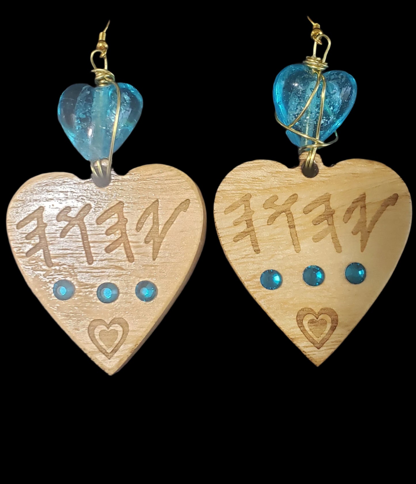 Blue Paleo Hearts