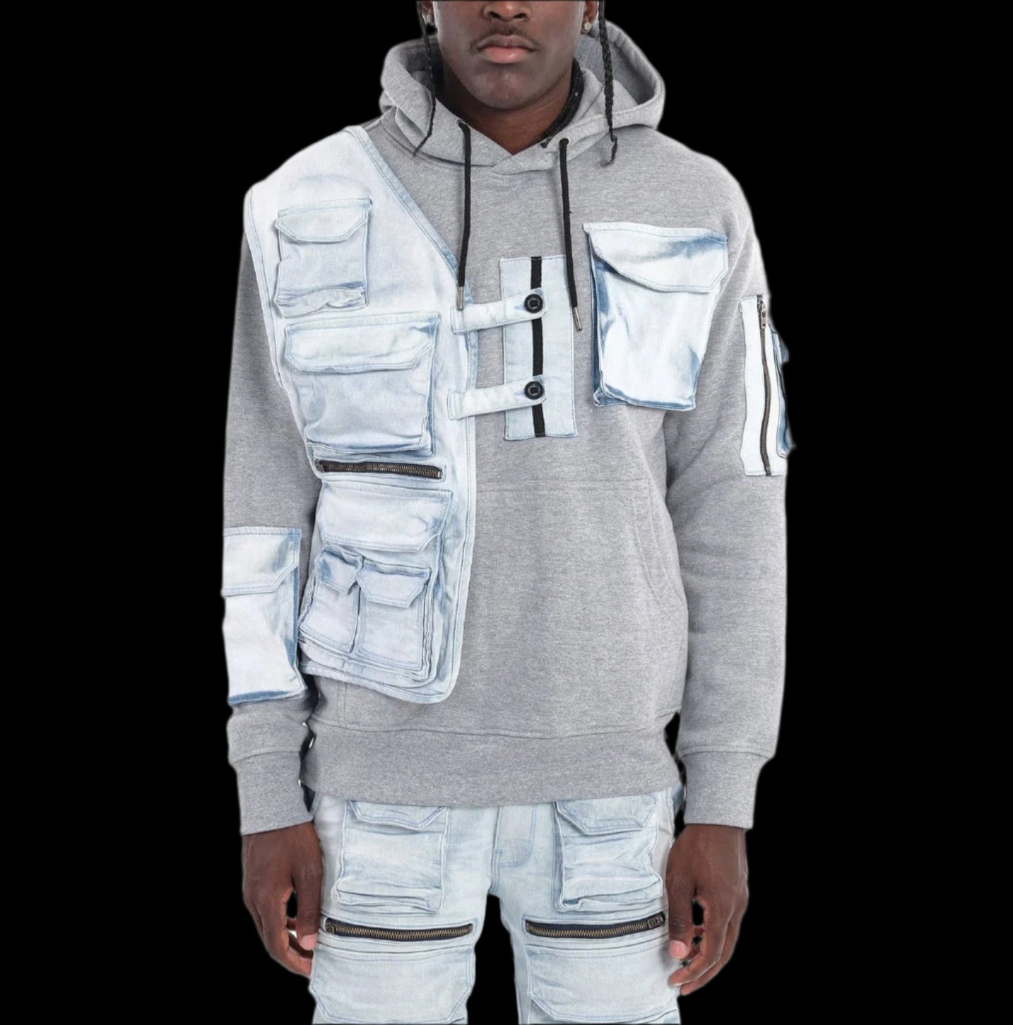 Reconstructed Cargo Hoodie