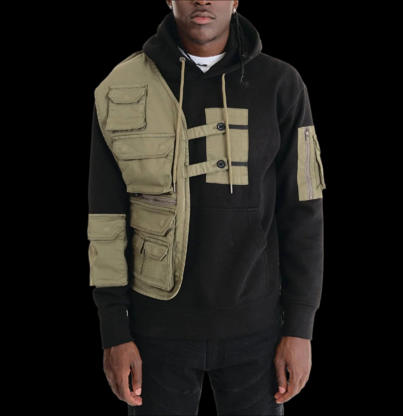 Reconstructed Cargo Hoodie
