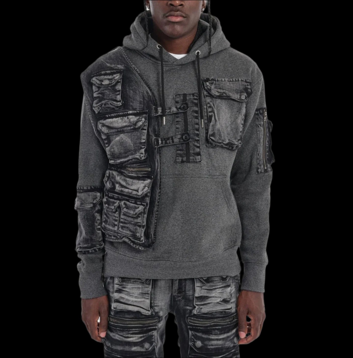 Reconstructed Cargo Hoodie