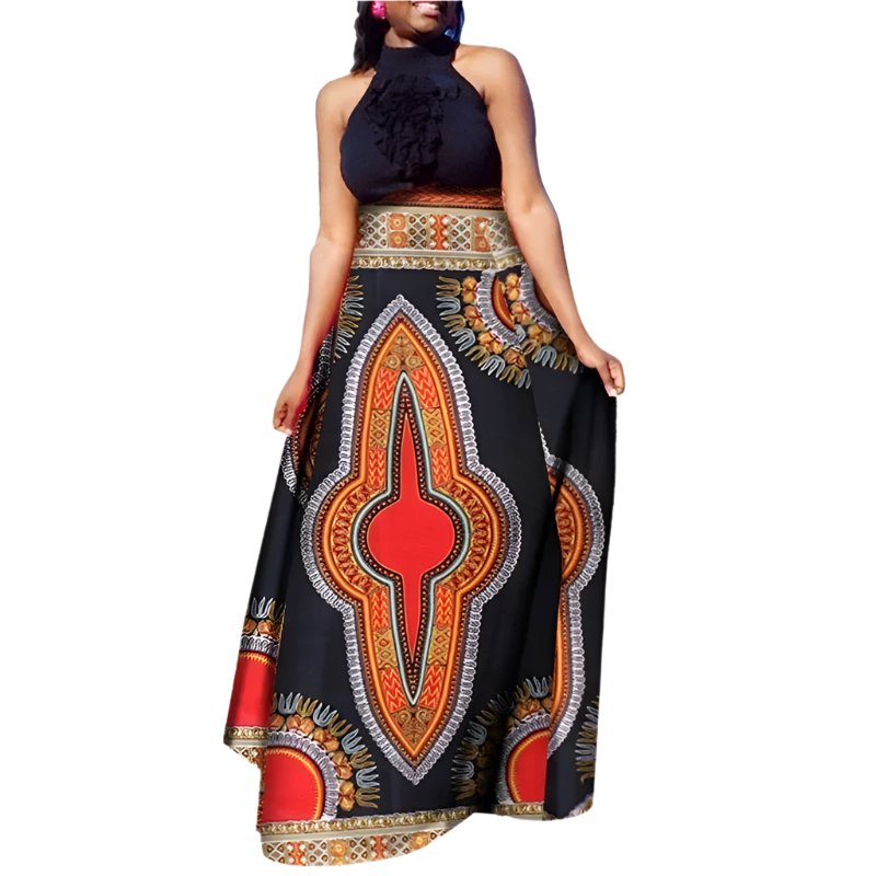Dashiki Maxi Skirt