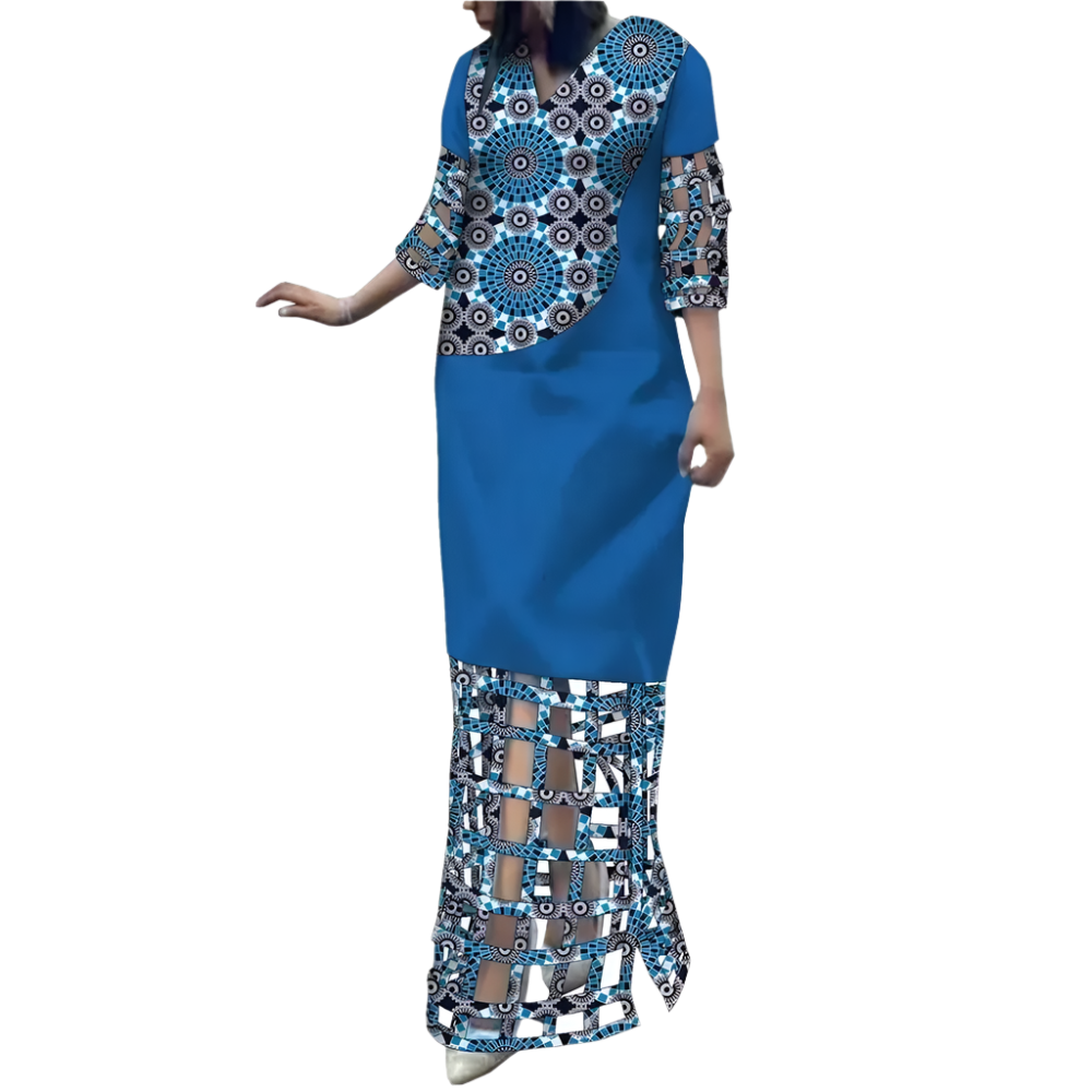 Ankara Hollowed Dress