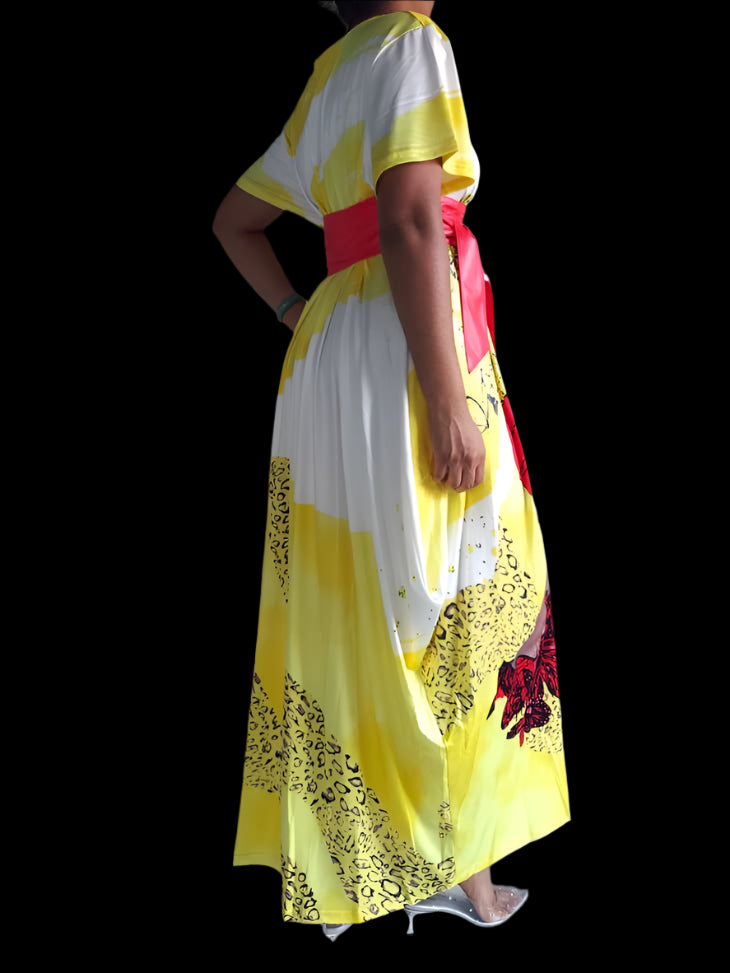 Afro Print Bubble Dress