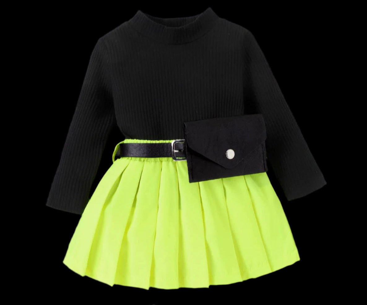 Neon Belted Dress