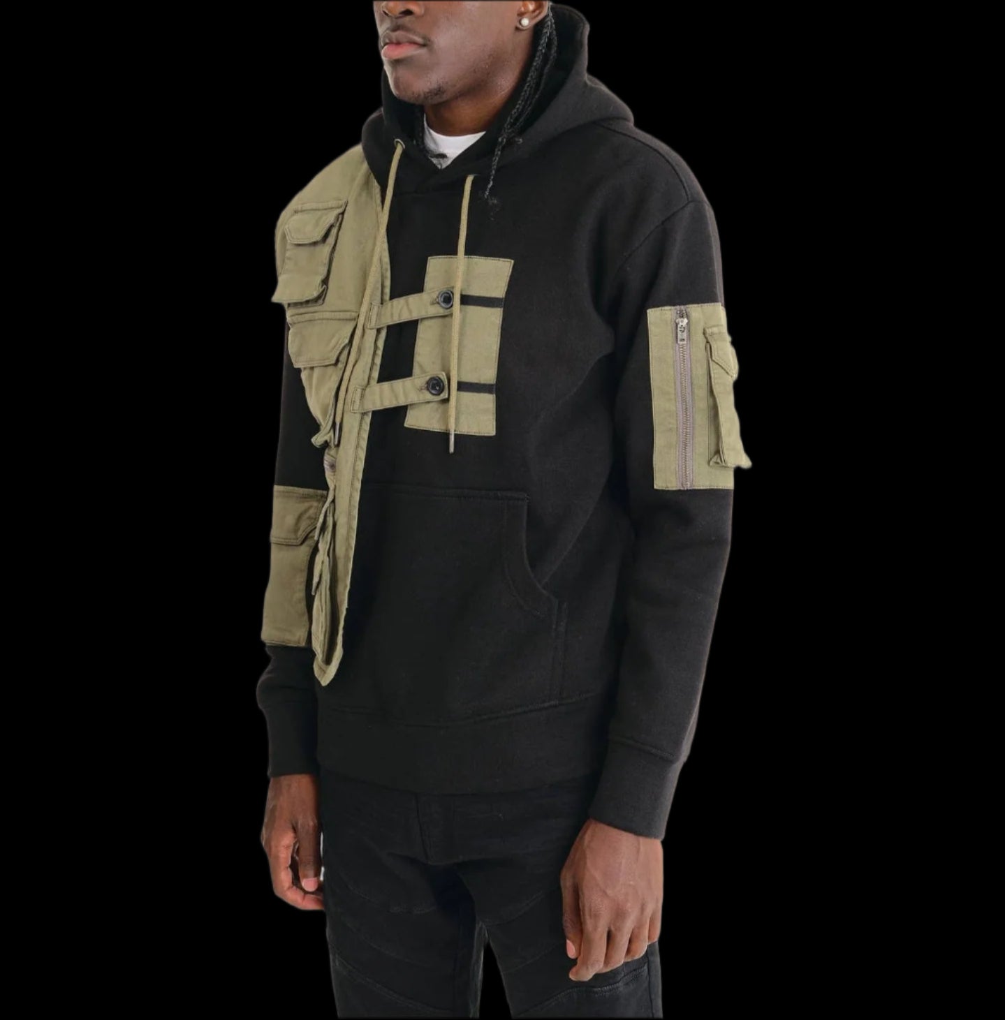 Reconstructed Cargo Hoodie