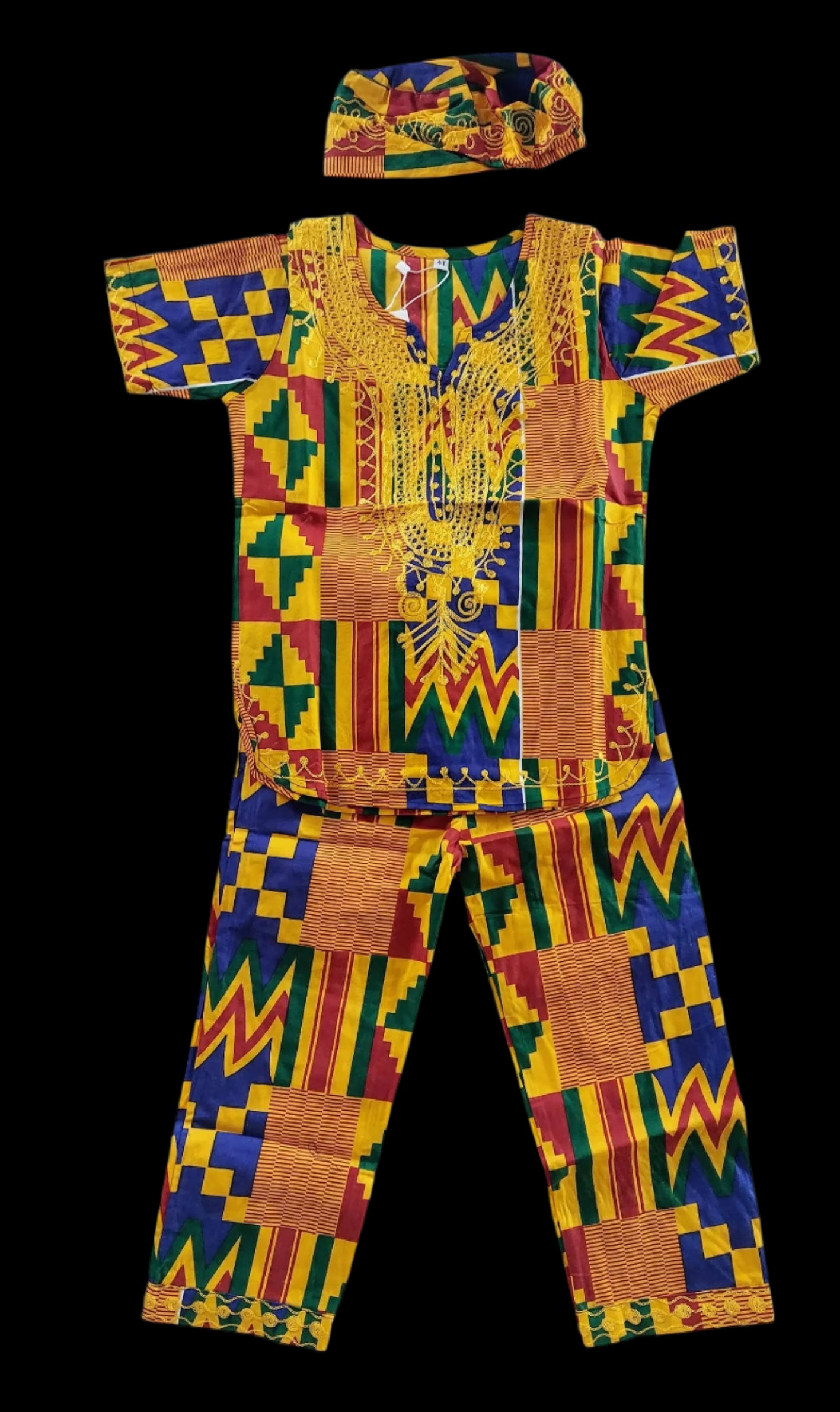 Boys Kente Drip Set