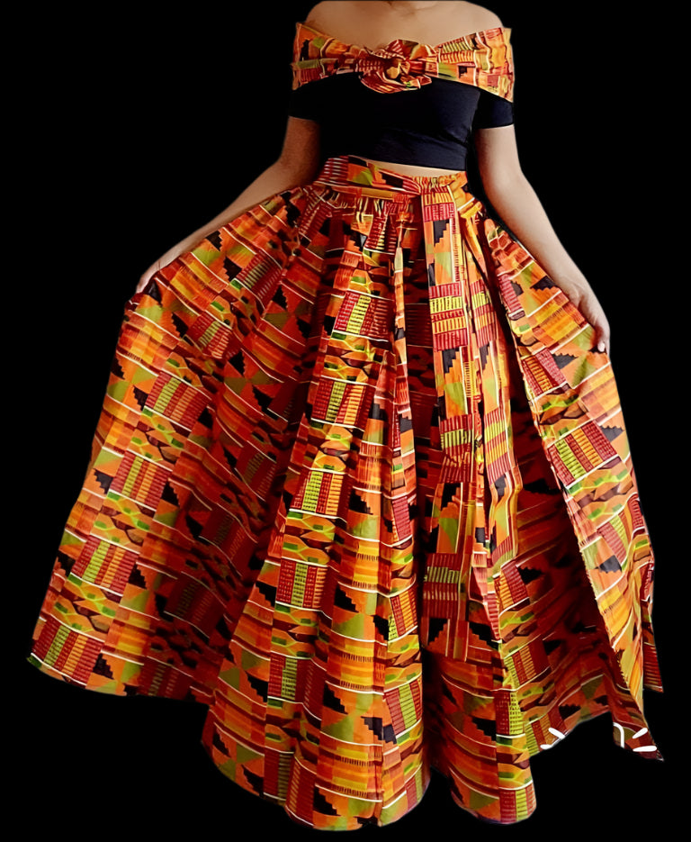 Kente Maxi Skirt Set