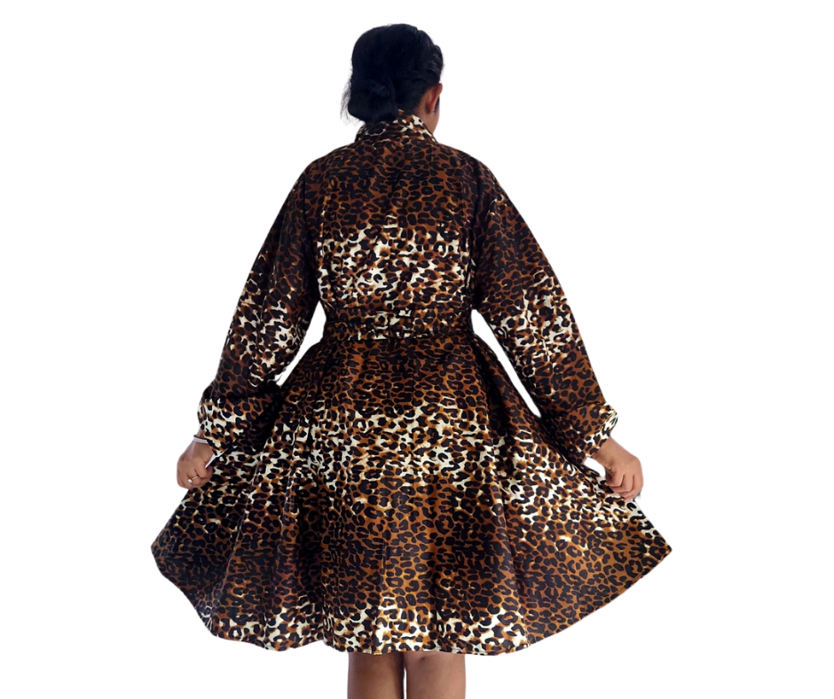 Leopard Print Coat Dress