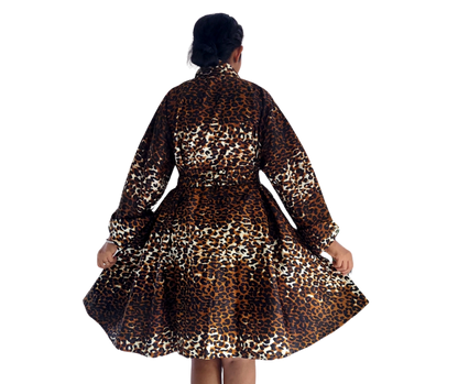 Leopard Print Coat Dress