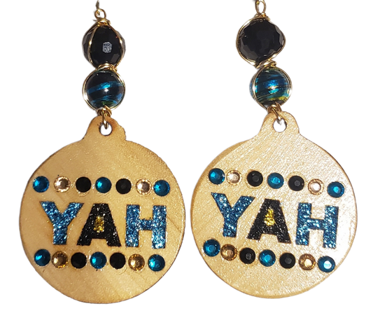 YAH Glitter & Rhinestone Earrings