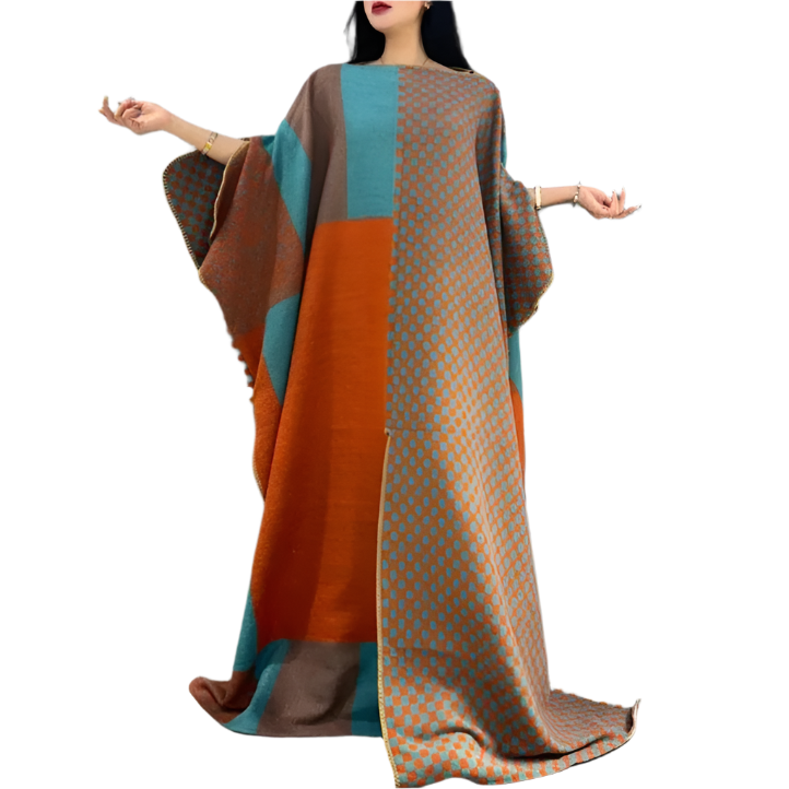 Colorblock Cloak Dress