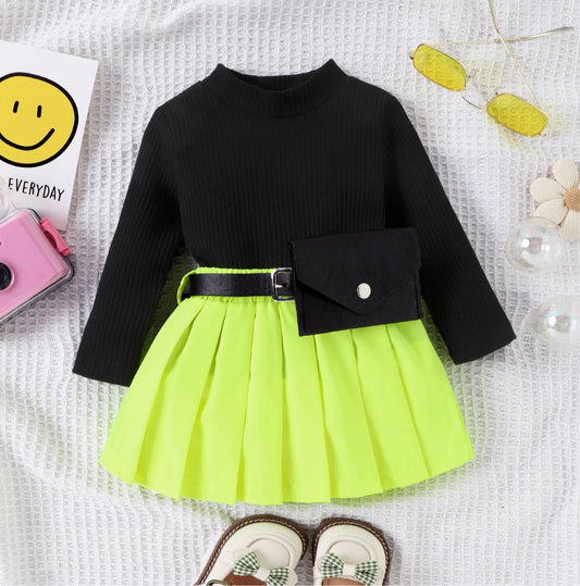 Neon Belted Dress